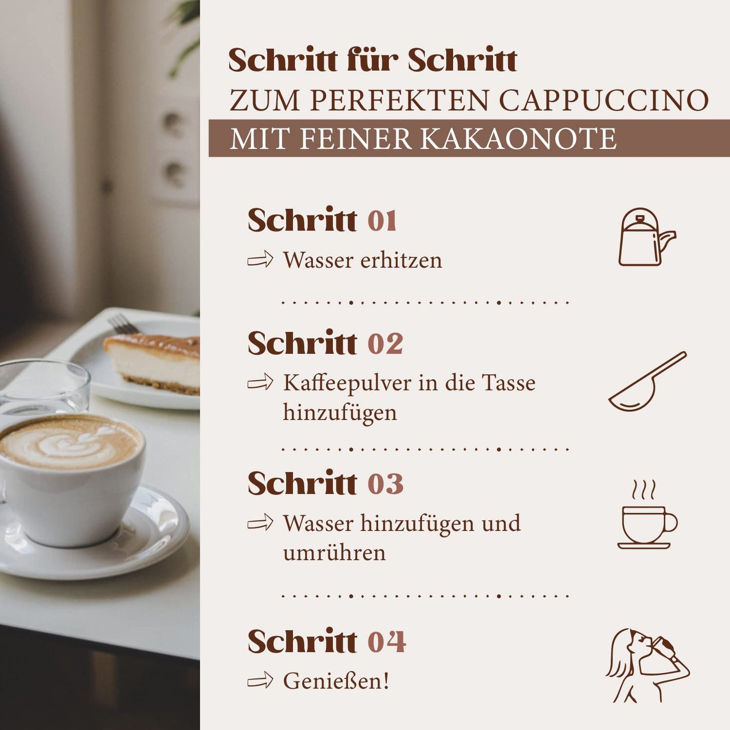 HEARTS Cappuccino mit feiner Kakaonote 1kg