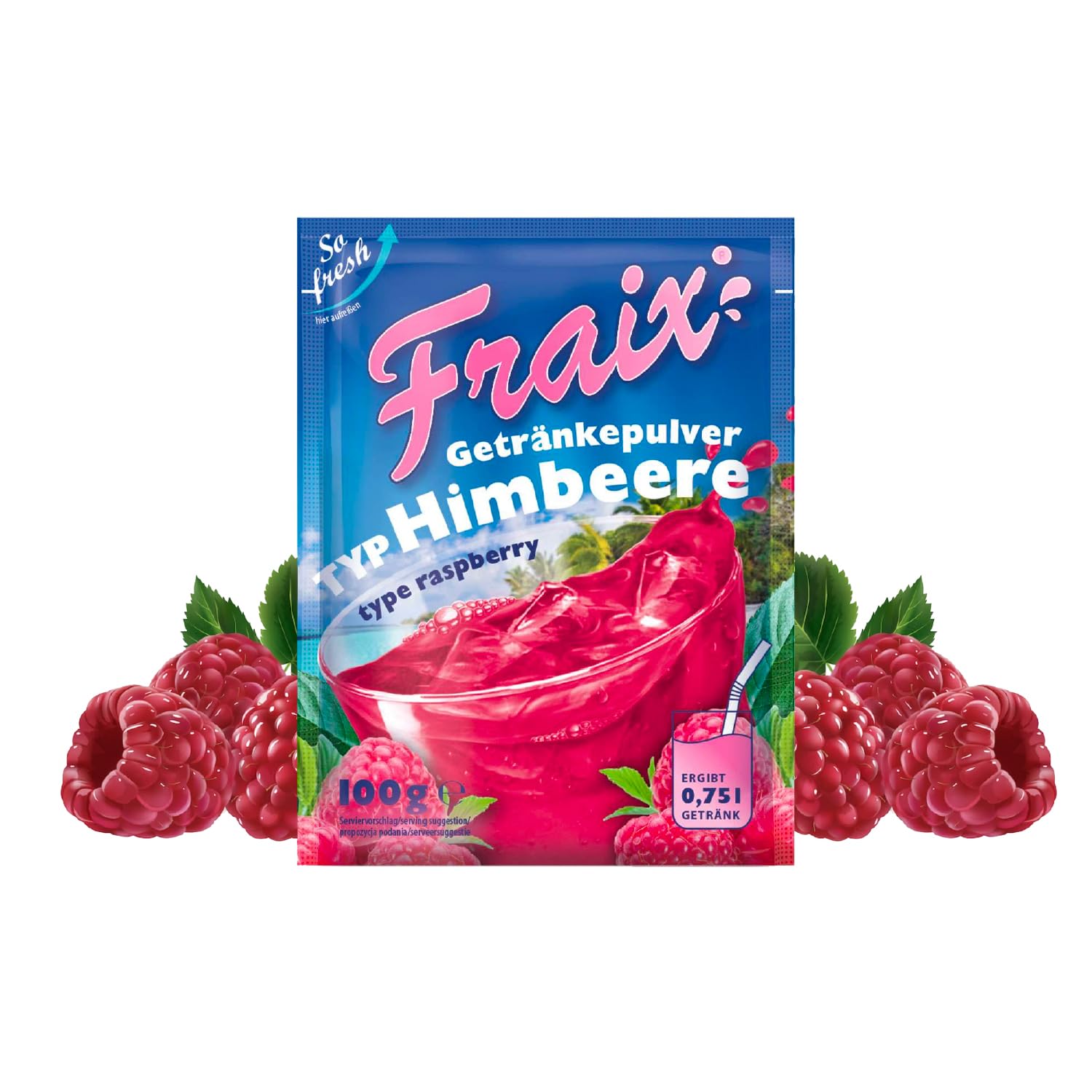 FRAIX Getränkepulver Himbeere 100g BT | 50er VPE
