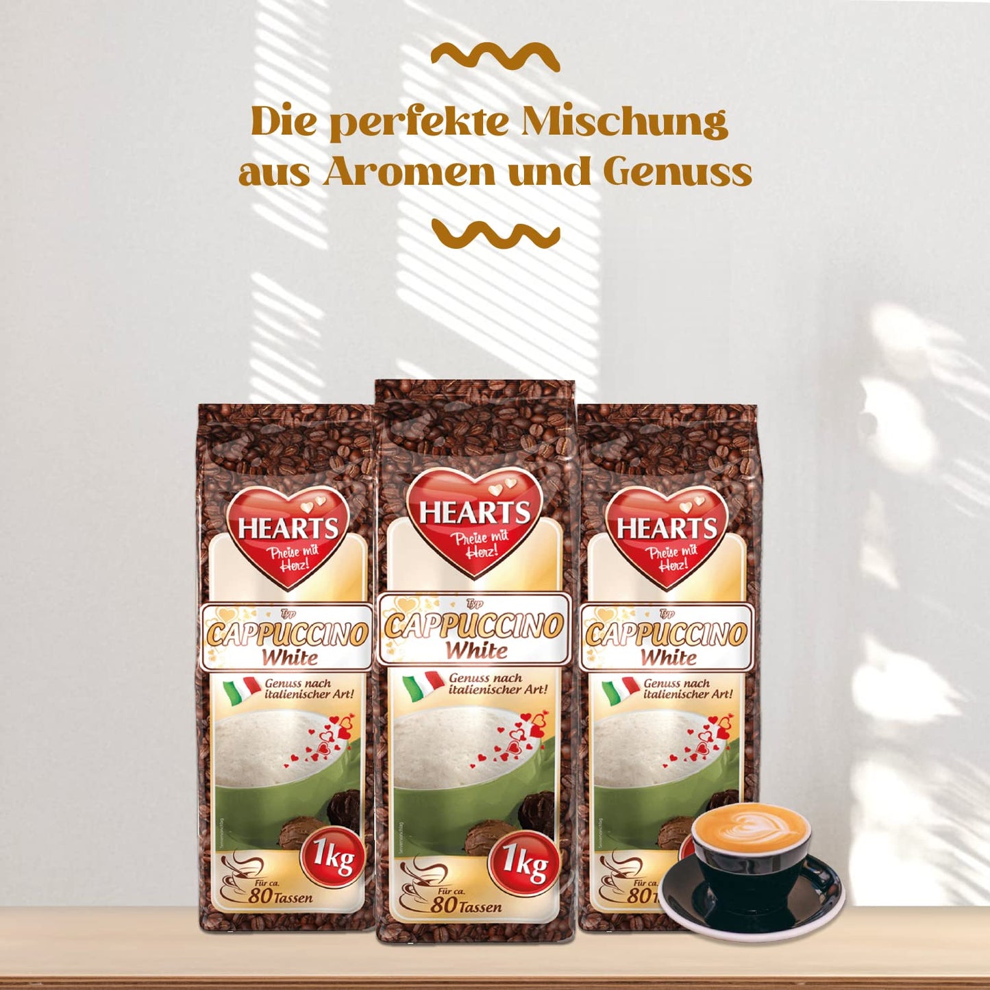 HEARTS Cappuccino White 1kg