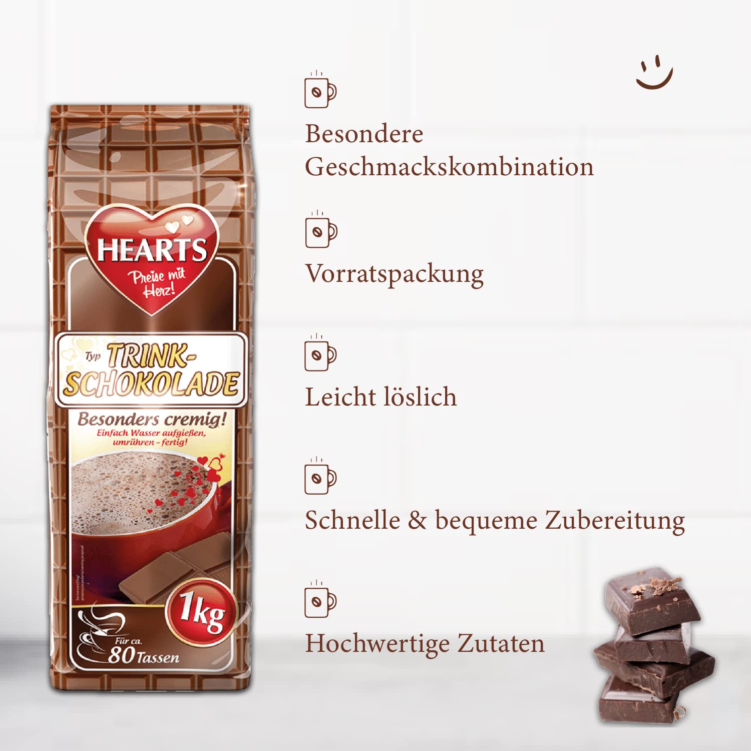 HEARTS Trinkschokolade 1kg