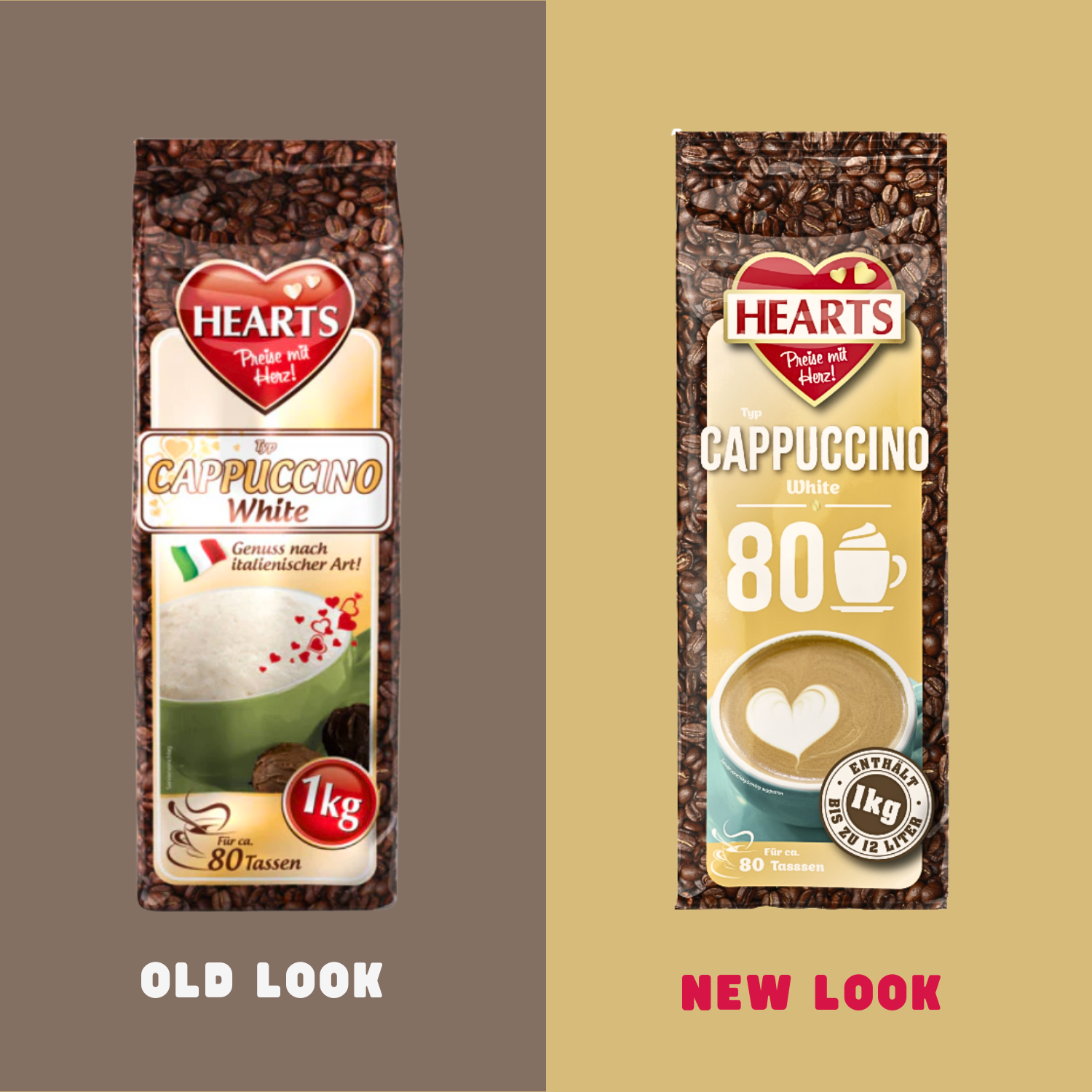 HEARTS Cappuccino White 10 x 1kg
