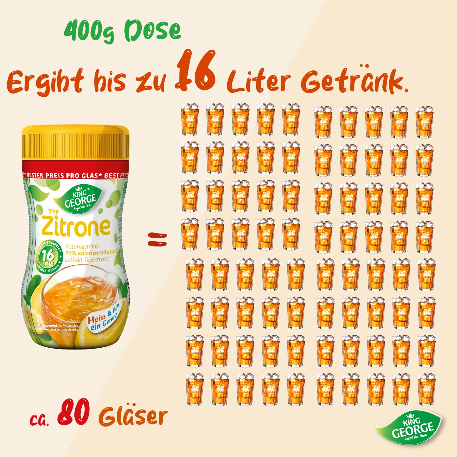 KING GEORGE Zitrone 12 x 400g (16L)